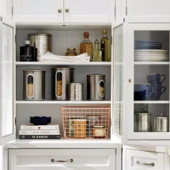 Food Storage Old Dutch 4 Qt., 2 Qt., 1.5 Qt., 1 Qt. Stainless Steel Hammered Canister Set With Fresh Seal Covers (4-Piece) -Honey Can Do Shop stainless steel old dutch kitchen canisters 943 1f 1000