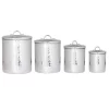 Food Storage Old Dutch 4 Qt., 2 Qt., 1.5 Qt., 1 Qt. Stainless Steel Hammered Canister Set With Fresh Seal Covers (4-Piece) -Honey Can Do Shop stainless steel old dutch kitchen canisters 943 64 1000