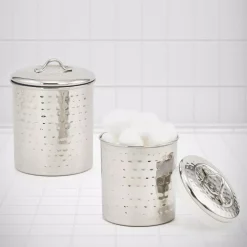Food Storage Old Dutch 1-1/2 Qt. And 1 Qt. Stainless Steel Hammered Canister Set (2-Piece) 6 Food Storage Old Dutch 1-1/2 Qt. And 1 Qt. Stainless Steel Hammered Canister Set (2-Piece) -Honey Can Do Shop stainless steel old dutch kitchen canisters 947 c3 1000