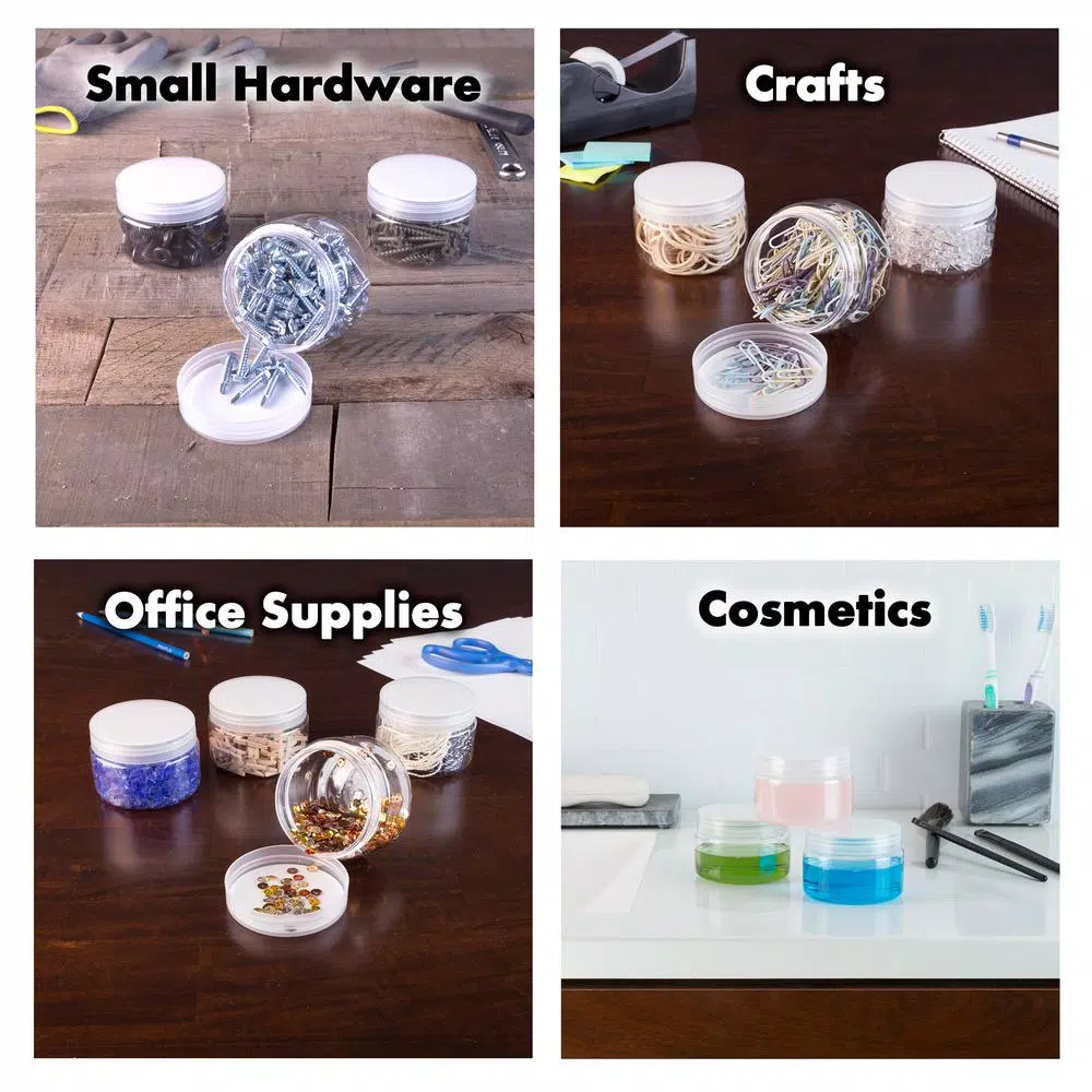 Food Storage Stalwart 4 Oz. Clear Plastic Jar With Foam Liner (6-Pack) 6 Food Storage Stalwart 4 Oz. Clear Plastic Jar With Foam Liner (6-Pack) - Image 4