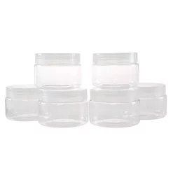 Food Storage Stalwart 4 Oz. Clear Plastic Jar With Foam Liner (6-Pack)