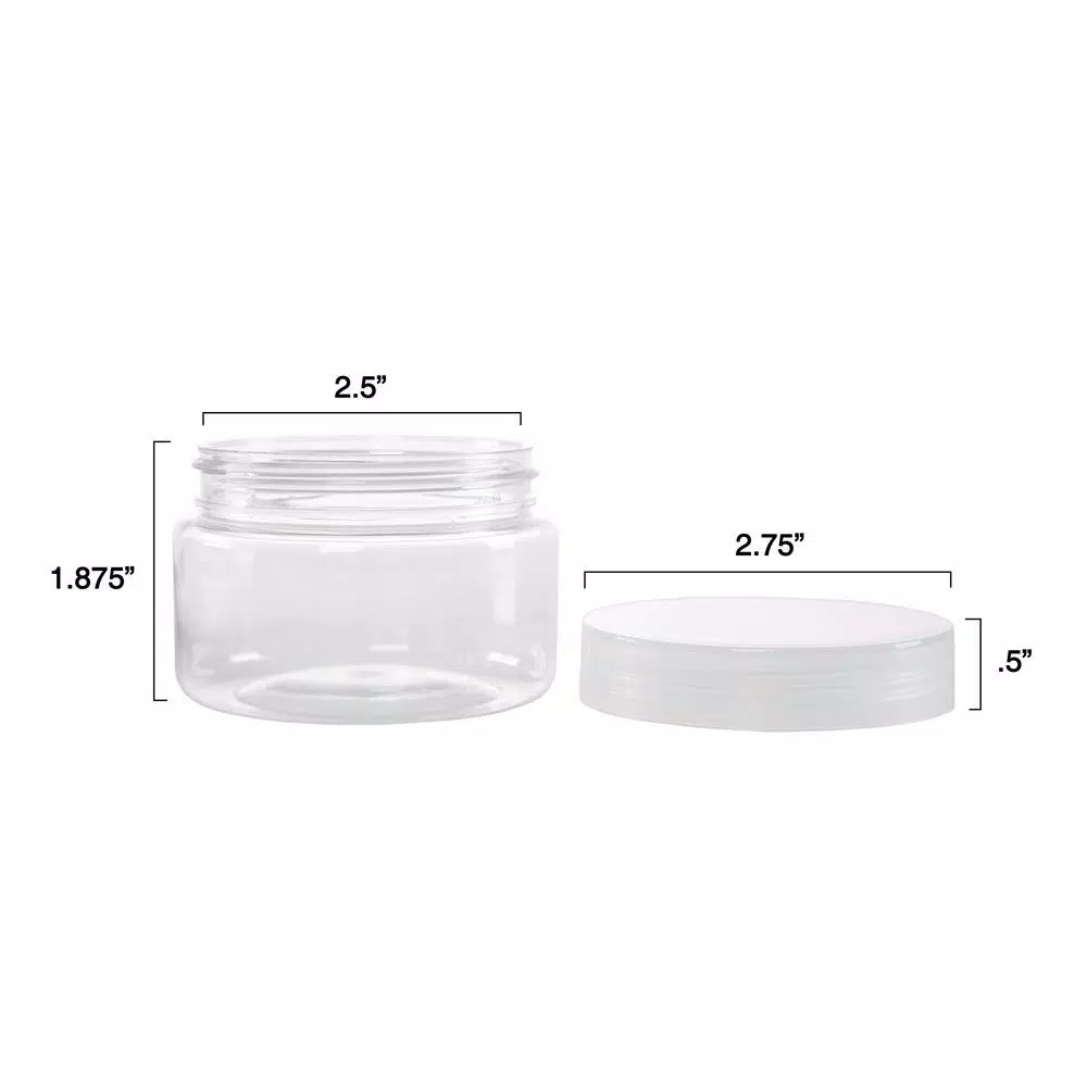Food Storage Stalwart 4 Oz. Clear Plastic Jar With Foam Liner (6-Pack) 4 Food Storage Stalwart 4 Oz. Clear Plastic Jar With Foam Liner (6-Pack) - Image 2