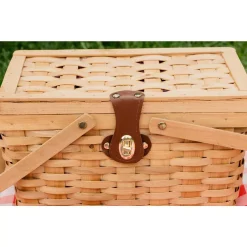 Food Storage Vintiquewise 12.5 In. X 7.5 In. X 7.5 In. Picnic Basket Gingham Lined With Folding Handles 17 Food Storage Vintiquewise 12.5 In. X 7.5 In. X 7.5 In. Picnic Basket Gingham Lined With Folding Handles -Honey Can Do Shop vintiquewise insulated food carriers qi003081 76 1000