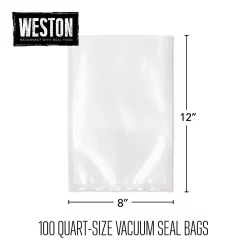 Food Storage Weston 8 In. X 12 In. Vacuum Bags (100/Bags) -Honey Can Do Shop weston food storage bags 30 0101 w 66 1000