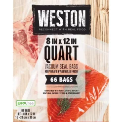 Food Storage Weston Vacuum Sealer Bag Quart (66-Pack) 16 Food Storage Weston Vacuum Sealer Bag Quart (66-Pack) -Honey Can Do Shop weston food storage bags 30 0110 w 4f 1000