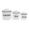 Food Storage 3R Studios 3-Piece Metal Canister Set With Labels 2 Food Storage 3R Studios 3-Piece Metal Canister Set With Labels -Honey Can Do Shop white 3r studios kitchen canisters da1985 64 1000