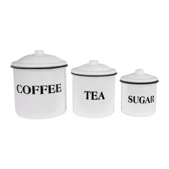 Food Storage 3R Studios 3-Piece Metal Canister Set With Labels