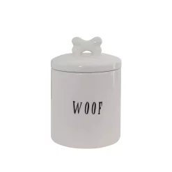 Food Storage 3R Studios “Woof” Jar With Bone Shaped Handle On Lid