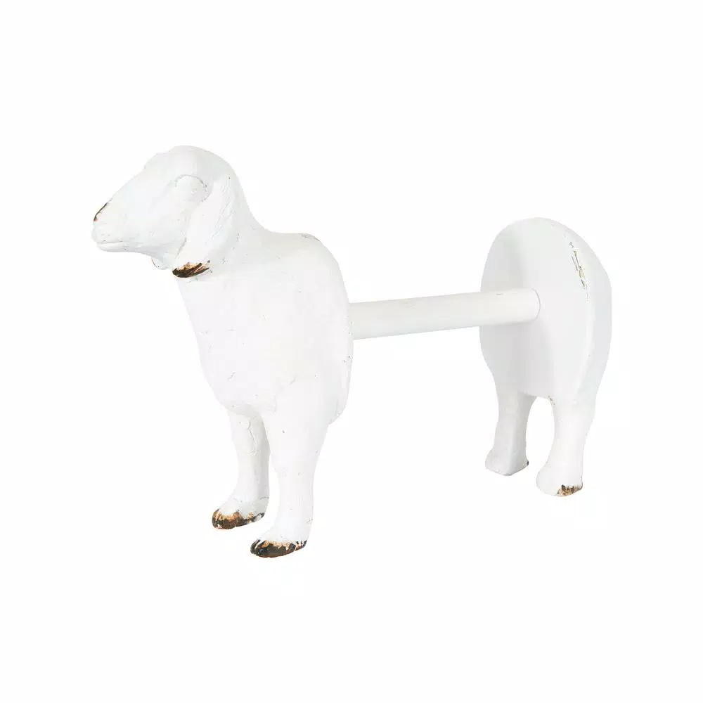 Countertop Storage 3R Studios Freestanding White Sheep Shaped Paper Towel Holder 5 Countertop Storage 3R Studios Freestanding White Sheep Shaped Paper Towel Holder - Image 3