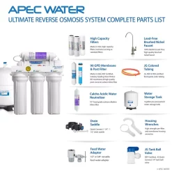 Water Filtration Systems APEC Water Systems Ultimate Premium Quality 90 GPD PH+ Alkaline Mineral Under-Sink Reverse Osmosis Drinking Water Filter System 21 Water Filtration Systems APEC Water Systems Ultimate Premium Quality 90 GPD PH+ Alkaline Mineral Under-Sink Reverse Osmosis Drinking Water Filter System -Honey Can Do Shop white apec water systems reverse osmosis systems ro ph90 44 1000