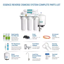 Water Filtration Systems APEC Water Systems Essence Premium Quality 5-Stage Under-Sink Reverse Osmosis Drinking Water Filter System -Honey Can Do Shop white apec water systems reverse osmosis systems roes 50 4f 1000