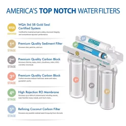 Water Filtration Systems APEC Water Systems Essence Premium Quality 5-Stage Under-Sink Reverse Osmosis Drinking Water Filter System -Honey Can Do Shop white apec water systems reverse osmosis systems roes 50 c3 1000