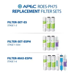 Water Filtration Systems APEC Water Systems Essence Premium Quality 75 GPD PH+ Alkaline Mineral Under-Sink Reverse Osmosis Drinking Water Filter System -Honey Can Do Shop white apec water systems reverse osmosis systems roes ph75 1f 1000