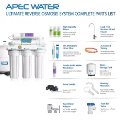 Water Filtration Systems APEC Water Systems Essence Premium Quality 75 GPD PH+ Alkaline Mineral Under-Sink Reverse Osmosis Drinking Water Filter System -Honey Can Do Shop white apec water systems reverse osmosis systems roes ph75 4f 1000