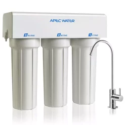 Water Filtration Systems APEC Water Systems WFS-Series Super Capacity Premium Quality 3-Stage Under Counter Water Filtration System -Honey Can Do Shop white apec water systems under sink water filters wfs 1000 66 1000