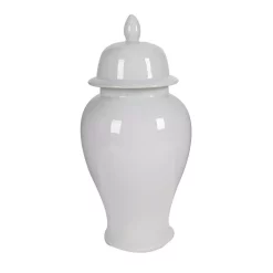 Food Storage Benjara Decorative Porcelain Ginger Jar With Lidded Top Large