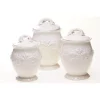 Food Storage Certified International Firenze Hand Painted Glazed Earthenware Canister Set (3-Piece) -Honey Can Do Shop white certified international kitchen canisters 14900 64 1000
