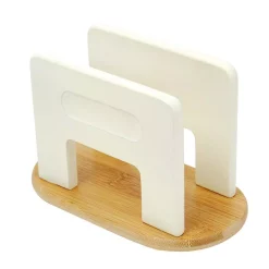 Countertop Storage Creative Home Stained In Off White Natural Bamboo Napkin Holder Table Tissue Holder Kitchen Towel Dispenser -Honey Can Do Shop white creative home napkin holders 73421 76 1000