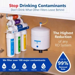 Water Filtration Systems Express Water Express Water Reverse Osmosis Alkaline Water Filtration System – 10 Stage RO Water Filter With Faucet And Tank – 50 GPD -Honey Can Do Shop white express water reverse osmosis systems roalk5d 40 1000
