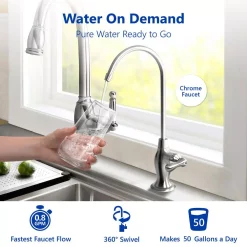 Water Filtration Systems Express Water Express Water Reverse Osmosis Alkaline Water Filtration System – 10 Stage RO Water Filter With Faucet And Tank – 50 GPD -Honey Can Do Shop white express water reverse osmosis systems roalk5d c3 1000