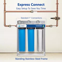 Water Filtration Systems Express Water Express Water 3 Stage Whole House Water Filtration System – SED, Charcoal, Carbon – Includes Pressure Gauges And More 13 Water Filtration Systems Express Water Express Water 3 Stage Whole House Water Filtration System – SED, Charcoal, Carbon – Includes Pressure Gauges And More -Honey Can Do Shop white express water whole house water filters wh300scgs a0 1000