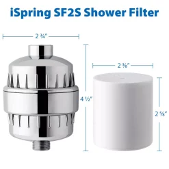 Replacement Water Filters ISPRING Universal 15-Stage Shower Filter Replacement Cartridge, Better Skin, Hair, And Nails, White -Honey Can Do Shop white ispring replacement water filters fsf2 1f 1000