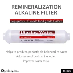 Water Filtration Systems ISPRING 6-Stage High Capacity Reverse Osmosis Drinking Water Filtration System W/ Alkaline Filter,100 GPD, US Made Filters -Honey Can Do Shop white ispring reverse osmosis systems ph100 1f 1000