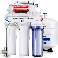 Water Filtration Systems ISPRING 7-Stage Under-Sink Reverse Osmosis RO Drinking Water Filtration System With Alkaline Filter And UV Filter, NSF Certified