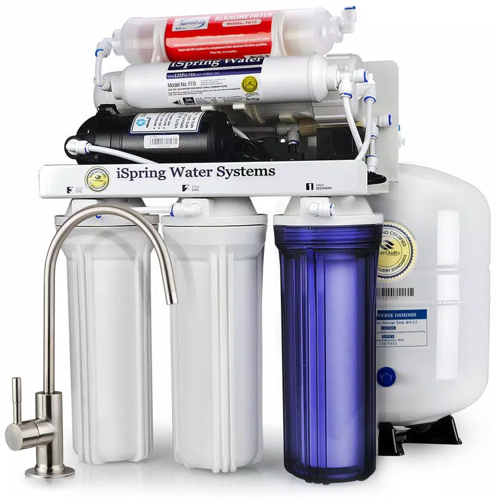 Water Filtration Systems ISPRING Maximum Performance Under Sink Reverse Osmosis Water Filtration System With Booster Pump And Alkaline Filter 3 Water Filtration Systems ISPRING Maximum Performance Under Sink Reverse Osmosis Water Filtration System With Booster Pump And Alkaline Filter