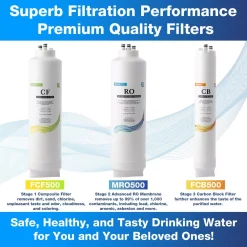 Water Filtration Systems ISPRING Tankless Reverse Osmosis Water Filtration System, Smart Faucet, 2:1 Pure To Drain Ratio, 500 GPD -Honey Can Do Shop white ispring reverse osmosis systems ro500 4f 1000