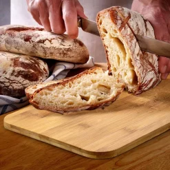 Food Storage MegaChef 4-Piece Metal Canister Set With Bamboo Cutting Board Lid -Honey Can Do Shop white megachef kitchen canisters 985111713m fa 1000