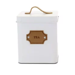 Food Storage MegaChef 5-Piece Metal Cannister Set With Metal Tops -Honey Can Do Shop white megachef kitchen canisters 985111717m 44 1000