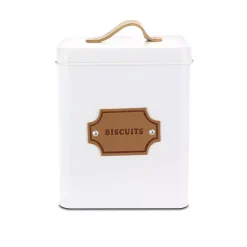 Food Storage MegaChef 5-Piece Metal Cannister Set With Metal Tops -Honey Can Do Shop white megachef kitchen canisters 985111717m c3 1000