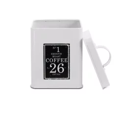 Food Storage MegaChef 5-Piece Metal Cannister Set With Metal Tops -Honey Can Do Shop white megachef kitchen canisters 985111718m 44 1000