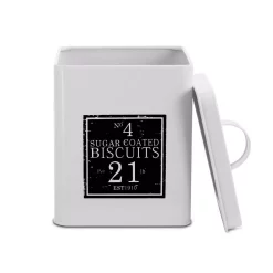 Food Storage MegaChef 5-Piece Metal Cannister Set With Metal Tops -Honey Can Do Shop white megachef kitchen canisters 985111718m 4f 1000