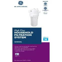 Water Filtration Systems GE Whole House Water Filtration System And Filter -Honey Can Do Shop white on white ge whole house water filters gxwh47j fa 1000