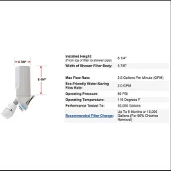 Replacement Water Filters Pelican Water 3-Stage Premium Shower Filter Without Head 17 Replacement Water Filters Pelican Water 3-Stage Premium Shower Filter Without Head -Honey Can Do Shop white pelican water replacement water filters thd psf 1nh 77 1000