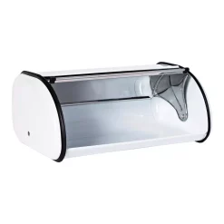 Countertop Storage Honey-Can-Do Retro White Rolltop Bread Box 10 Countertop Storage Honey-Can-Do Retro White Rolltop Bread Box -Honey Can Do Shop white steel honey can do bread boxes kch 07675 c3 1000